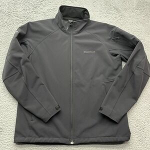 Marmot Gravity Jacket Mens L Black Fleece Lined Windproof Softshell Gorpcore